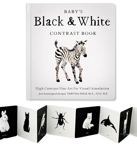 Baby's Black and White Contrast Book: High-Contrast Art for Visual Stimulation at Tummy Time - Board Books
