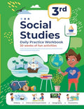 3rd Grade Social Studies: Daily Practice Workbook 20 Weeks of Fun Activities History Civic and Government Geography Economics + Video Explanations Eac - Paperback