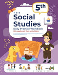 5th Grade Social Studies: Daily Practice Workbook 20 Weeks of Fun Activities History Government Geography Economics + Video Explanations for Each Ques - Paperback