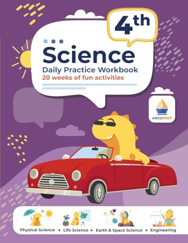 4th Grade Science: Daily Practice Workbook 20 Weeks of Fun Activities (Physical, Life, Earth and Space Science, Engineering Video Explanations Include - Paperback
