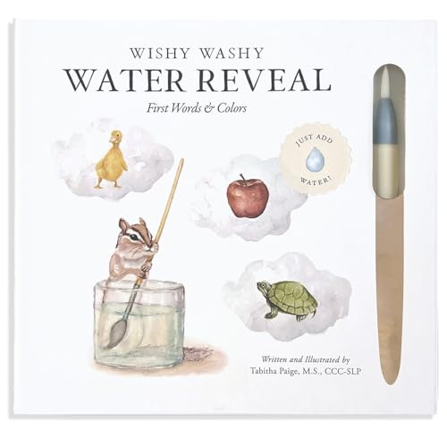 Wishy Washy (Water Reveal Edition): A Reusable Water Reveal Activity Book Teaching First Words and Colors - Spiral