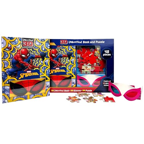 Marvel Spider-Man: 3D Look and Find Book and Puzzle - Hardcover