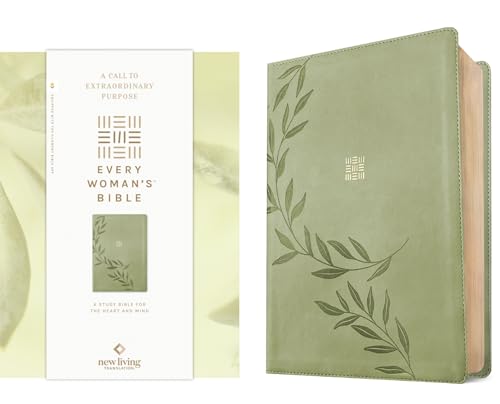 NLT Every Woman's Bible, Filament Enabled (Leatherlike, Olive Branch Green, Red Letter) - Imitation Leather