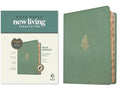 NLT Wide Margin Bible, Filament Enabled (Leatherlike, Sage Green Palm, Indexed, Red Letter) - Imitation Leather