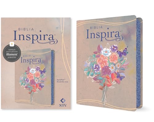 Biblia Inspira Ntv Con Filament (Sentipiel, Acuarela Rosa) - Imitation Leather