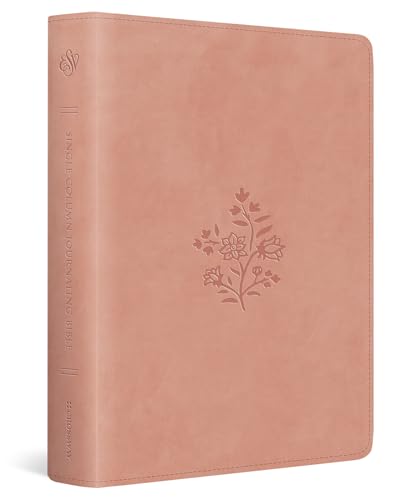 ESV Single Column Journaling Bible (Trutone, Blush Rose, Wildflower Design) - Imitation Leather