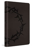 ESV Thinline Bible, Red Letter (Trutone, Charcoal, Crown Design) - Imitation Leather