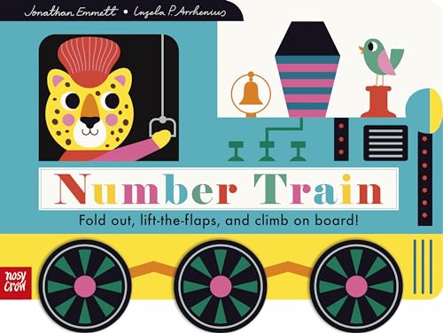 Number Train: Fold Out, Lift-The-Flaps, and Climb on Board! - Board Books
