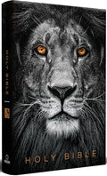KJV Holy Bible, Large Print, Handy Size Format, Hardcover, Lion of Judah, Ribbon Marker, and Red Letter - Hardcover