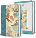 KJV Holy Bible, Large Print Medium Format, Blue with Birds Faux Leather W/ Ribbon Marker, Red Letter - Bonded Leather