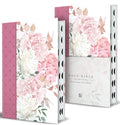 KJV Holy Bible, Giant Print Large Format, Hardcover Pink Floral Design with Cloth with Ribbon Marker, Red Letter, and Thumb Index - Hardcover