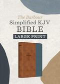 The Barbour Simplified Kjv--Large Print [Rust & Stone Cross] - Imitation Leather