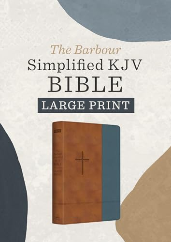 The Barbour Simplified Kjv--Large Print [Rust & Stone Cross] - Imitation Leather