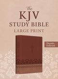 The KJV Study Bible, Large Print (Indexed) [Rose & Chestnut Cross] - Imitation Leather